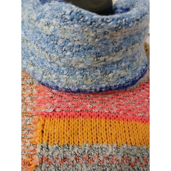 Sincerely Jules Multicolor Turtleneck Sweater Soft Material Relaxed Fit S - Picture 2 of 7
